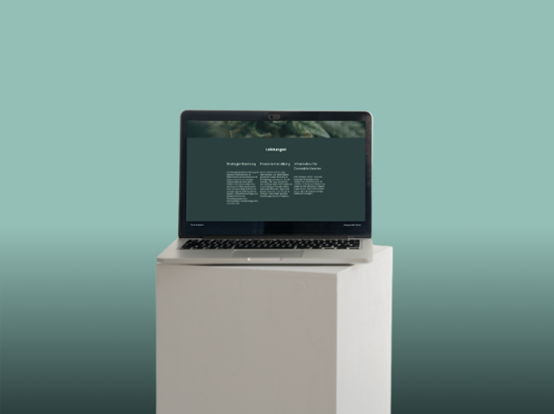 Laptop that show a green website